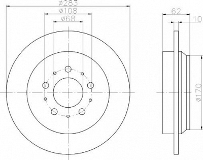 HELLA PAGID 8dd355105691 -  Тормозной диск